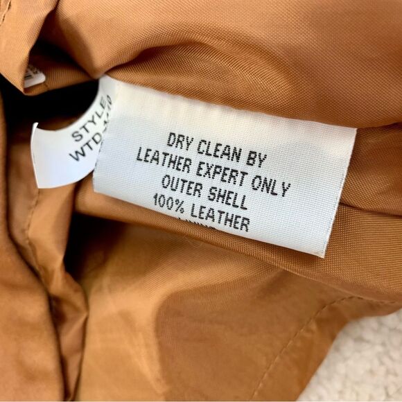 SAS Sportswear Cognac Brown 100% Leather Dress, 6 - Picture 6 of 8